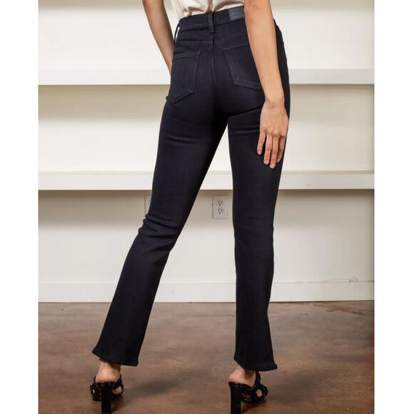 NWT Pistola Teagan high rise vented ciagarett front slit black jeans size 24 - Picture 2 of 7